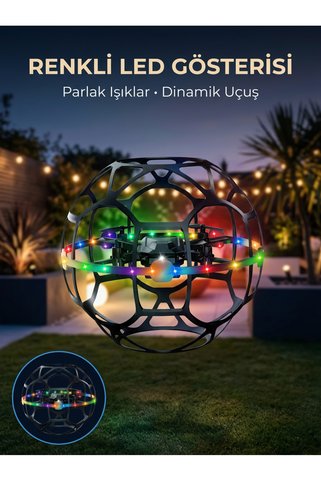 Lisinya Koruyucu Kafesli Dron El Hareketiyle Kontrol Edilebilen Uçan -