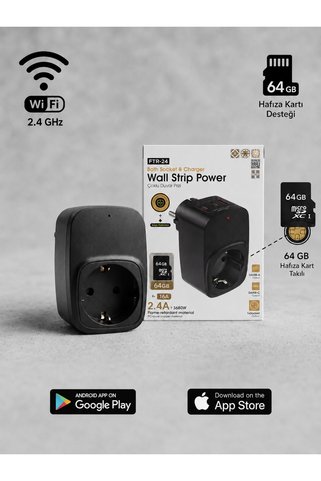 SICAK TAKİP Çoklu Duvar bebek bakıcı Priz Gizli Güvenlik Kamerası Wİ-Fİ 1080P HD 4K Kamera