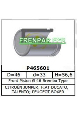 FPR Fren Kaliper Pistonu Ön Citroen, Fiat, Peugeot Boxer 02-