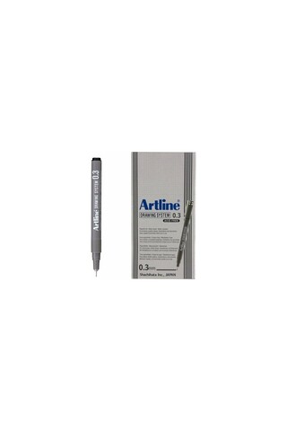 artline 2303 0,03 mm Siyah Çizim Kalemi 12'li Set Kalemler İçin Yüksek Kalite