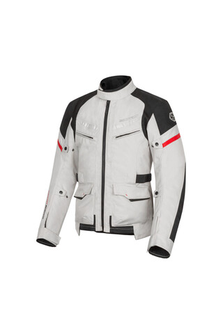 Scoyco JK122 Motosiklet Montu 4 Mevsim Uzun Oxford 600-D Dayanıklı Kumaş Motorcu Mont Gri