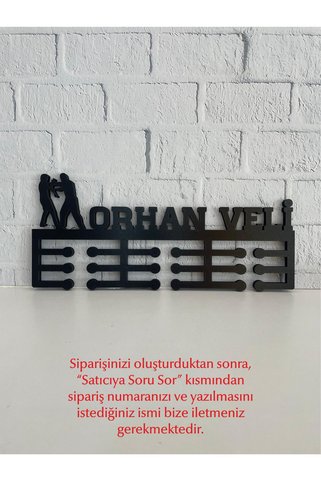 14 Design Kişiye Özel Muaythai Madalya Askısı - Erkek Figür