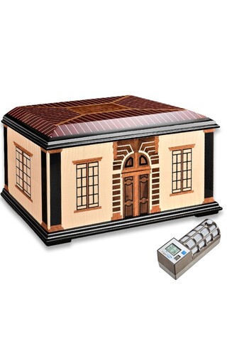 CIGARLOONG Elektronik Nemlendiricili Humidor Puro Kutusu Küba Evi Tasarımlı