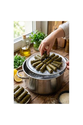 Empressco 2'li Yanmaz Yapışmaz Tencere Dibi Koruyucu, Dolma ve Sarma Pişirme Seti