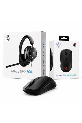 MSI MAESTRO 300 Oyuncu Kulaklığı + VERSA 300 Wireless Kablosuz Oyuncu Mouse Seti