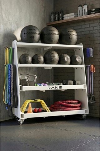 Rane Fitness Equipment Sağlık topu Ketlebell Crossfit Halat Direnç Bantları İçin Stand Beyaz Renk