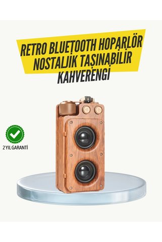 Epilons Klasik Görünümlü Bluetooth Hoparlör 360 Derece Stereo ve FM Radyo