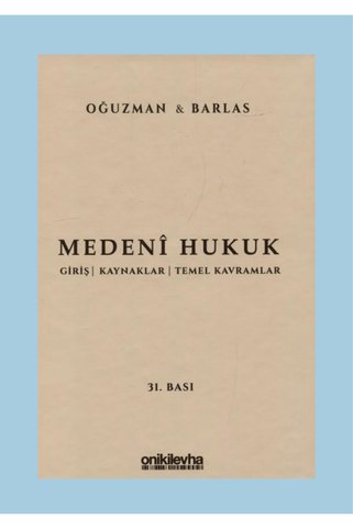 On İki Levha Yayıncılık Medeni Hukuk (Eylül 2025) M. Kemal Oğuzman, Nami Barlas+KRAFT DEFTER HEDİYE