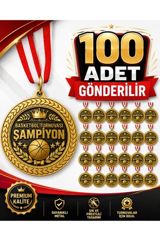 HiperAD Reklam BASKETBOL TURNUVASI BİRİNCİLİK ALTIN Madalya Metal | Ödül Madalyası BİRİNCİLİK Yarışma Okul Spor Tören BASKETBOL 100 ADET