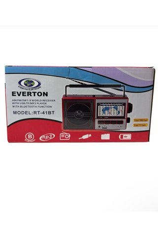 Everton RT-41BT Nostaljik Şarjlı Bluetoothlu Radyo - AM/FM/SW 1-9 Dünya Radyosu USB TF Kartlı MP3 Çalar