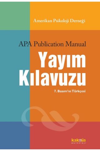 Vefa Yayınları Amerikan Psikoloji Derneği Yayım Kılavuzu