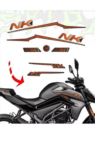 KAPLAMA MERKEZİ Cf Moto 250 NK alev turuncu sticker folyo kaplama
