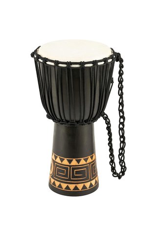 MEINL HDJ1-M Carving African Style 10" Djembe (Dark Brown)