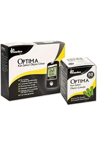 Yıldızan zkra shop Optima Okmeter Şeker Ölçüm Cihazı + Ölçüm Stribi 1 Kutu 50 Adet 1053162