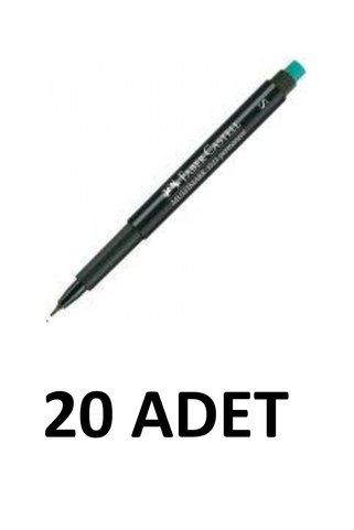 Faber Castell 20 ADET PERMANENT KALEM (S) SİYAH