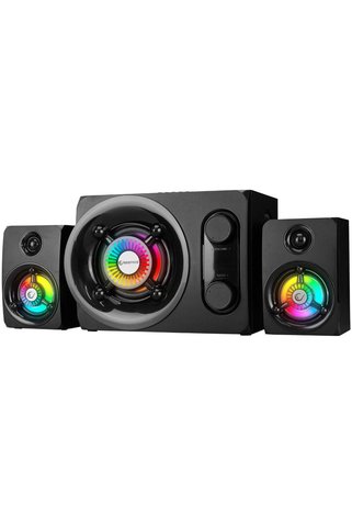 Universal Rampage RMS-G8 Antares 2+1 25W Bluetooth+USB-SD-FM Rainbow Siyah Led Işıklı Gaming Speaker Hoparlör