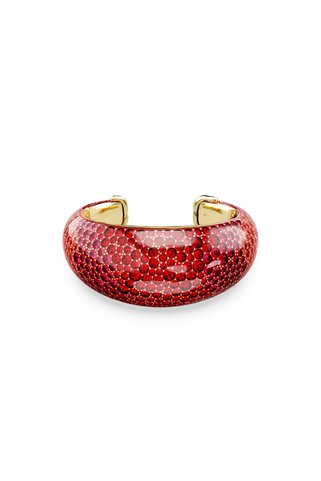 Swarovski Idyllia Kelepçe, Kırmızı, 18k altın rengi yüzey
