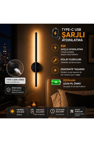 neeko Leiva 75CM / USB Sarjlı /Resim / Tablo / Ayna / Duvar / Ledli Aplik ORJİNAL GÜN IŞIĞI