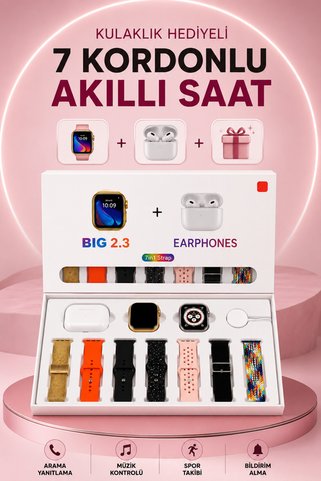 Méravie Akıllı Çocuk Saati - Çok Fonksiyonlu Akıllı Saat ve Bluetooth Kulaklık Seti, Hediye ile