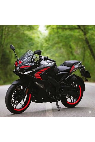 KAPLAMA MERKEZİ Bajaj Rs 200 kırmızı reflektif (gece parlayan ). Kaplama stıcker folyo kaplama
