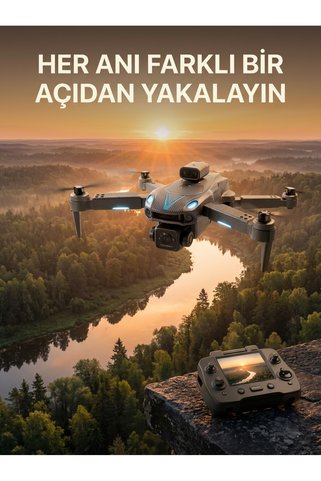 Asinya Ekranlı Kumandalı Çift Kameralı Drone ile Havadan Çekim - Lisinya