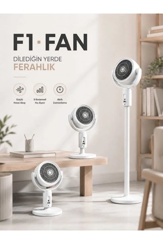 Eco Lounge Akıllı Zamanlayıcı Özelliğiyle Enerji Tasarruflu Dikey Vantilatör