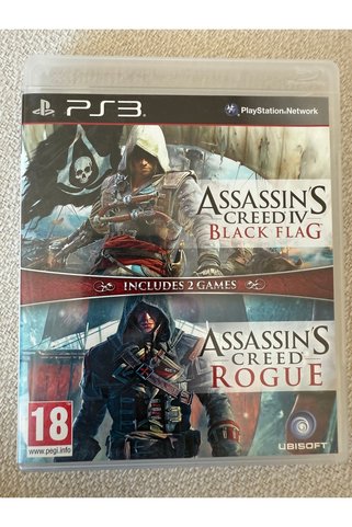 Ubisoft ps3 assassins creed black flag ve rogue özel paket 10/10 disk kondüsyonu kitapçık var