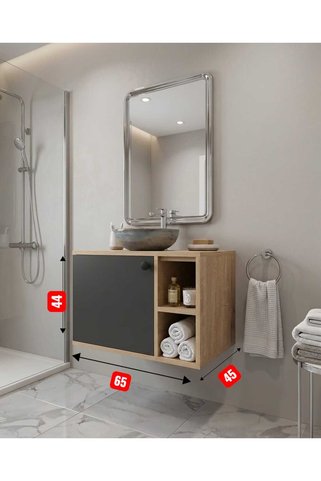 ÖZBİR KITCHEN Safir Banyo Alt Dolabı 65 cm (lavabo dahil değildir)