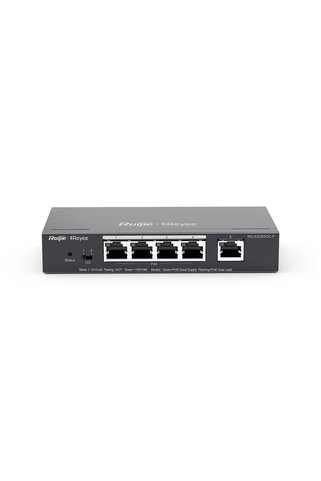 RUIJIE REYEE RG-ES205GC-P 5 Port GigaBit ,4X PoE 54W Colud Yönetilebilir Switch Metal Kasa