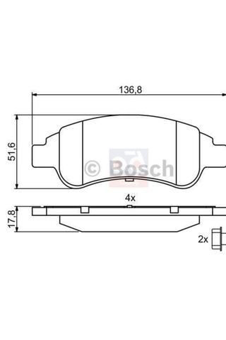 Bosch 0986494027 Peugeot 301 12- Ön Fren Balatası Citroen C2-c3-c4 Berlingo Xsara P207 06- uyumlu