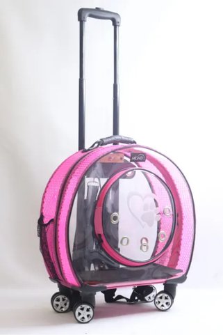 Migno Ruby Model Büyük Boy Kedi Köpek Taşıma Çantası Pembe