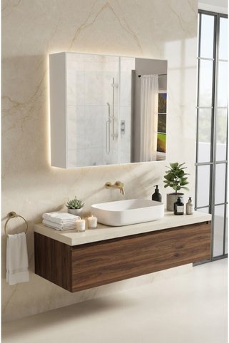 MEBELLİFE İKİ KAPAKLI BANYO DOLABI