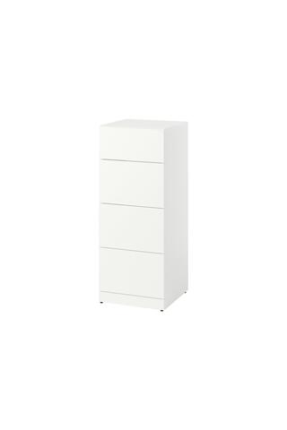 IKEA 4 çekmeceli şifonyer, beyaz, 40x42x100 cm