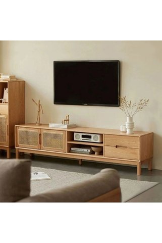 WoodenDecoration01 Evinna Masif Ahşap TV Ünitesi