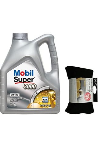 Yıldızan zkra shop Mobil Super 3000 0W20 Motor Yağı 4L + Seyahat Boyun Yastığı 1053162