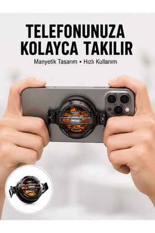 UCUZTEKNO Telefon Soğutucu | LED Işık Efektli | Power Aparatlı | Sessiz ve Taşınabilir Model Yeni Nesil