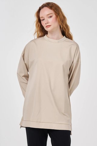 KYR Sim Garnili Örme Sweatshirt Taş