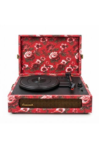 pazard Vintage Çiçek Desenli Bluetoothlu Pikap, 3Hızlı (33/45/78 RPM)