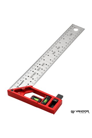 Vandor Su Terazili Açılı Marangoz Köşe Gönye VMG30 - 637962028140