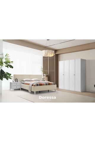 Doressa Living Folt White 4 Kapılı Yatak Odası Takımı