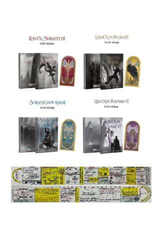 Pukka yayınları Raven Suikastçısı - Raven'in Peşinde - Suikastçının Kalbi - Raven'in Kıyameti 4 Kitap Set Selin Solaris (Ciltli) + Özel Cetvel