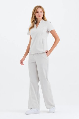 Rhow Chicago Beli Lastikli Ivory Scrub Pantolon
