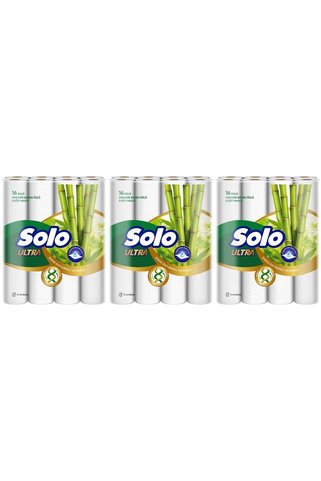 Solo Ultra Kağıt Havlu 48 Li Paket Rulo Organik Bambu ve Pamuk Özlü (Dev Ekonomik Pk) (3PK*16)
