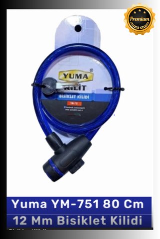 grey cat #BisikletKilidi Dayanıklı Çelik Halat PVC Kaplı Güvenli Koruma YM751 80 Cm 12 Mm Sağlam Bisiklet Kilidi