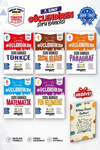 Ankara Yayıncılık 7.Sınıf Matematik Türkçe Fen Bil. Paragraf Sosyal Bil. Bağlam Temelli Soru Bankası 2026-2027