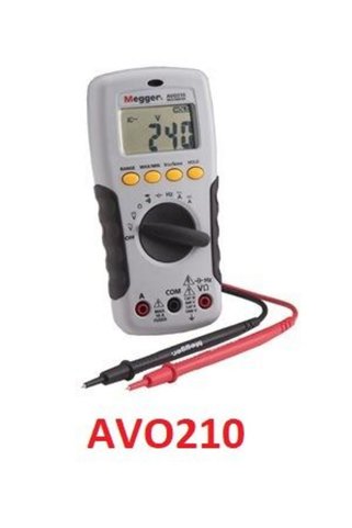 MEGGER AVO210 2000 Count 1000V DC 750V AC El tipi Multimetre 1006-969