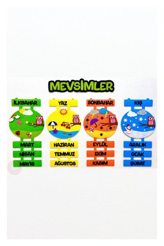 keçeli dünyam Mevsim Şeridi (keçe Eğitim Materyali)