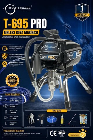Titech Airless Sprey Teknolojileri T-695 Elektrikli Airless Boya Makinası - Dijital