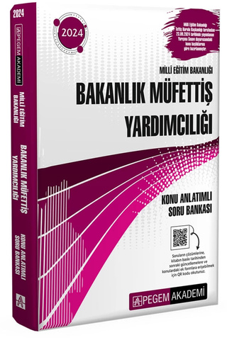 Pegem Akademi Yayıncılık 2024 MEB Bakanlık Müfettiş Yardımcılığı Konu Anlatımlı Soru Bankası