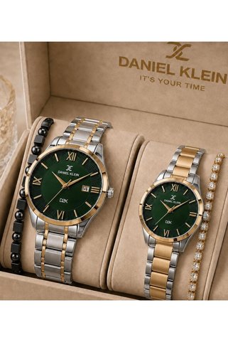 Daniel Klein Çift Sevgili Saati Bileklik Hediyeli Çelik Krdn 3 Atm Suya Dayanıklı Saat VS.BLKT.1188